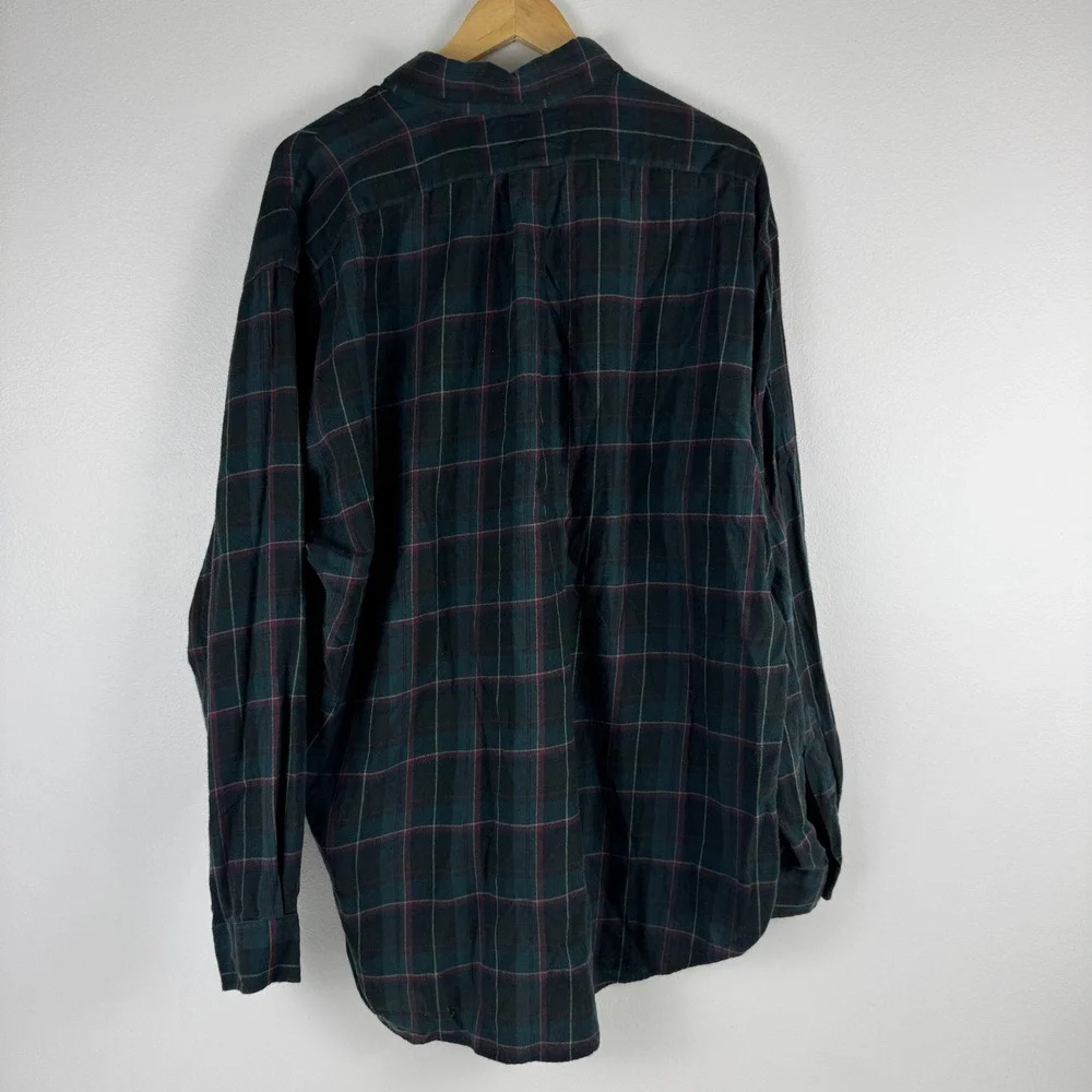 VTG! Ralph‎ Lauren Blake Shirt Mens XL Green Plaid Button Down 100% Cotton